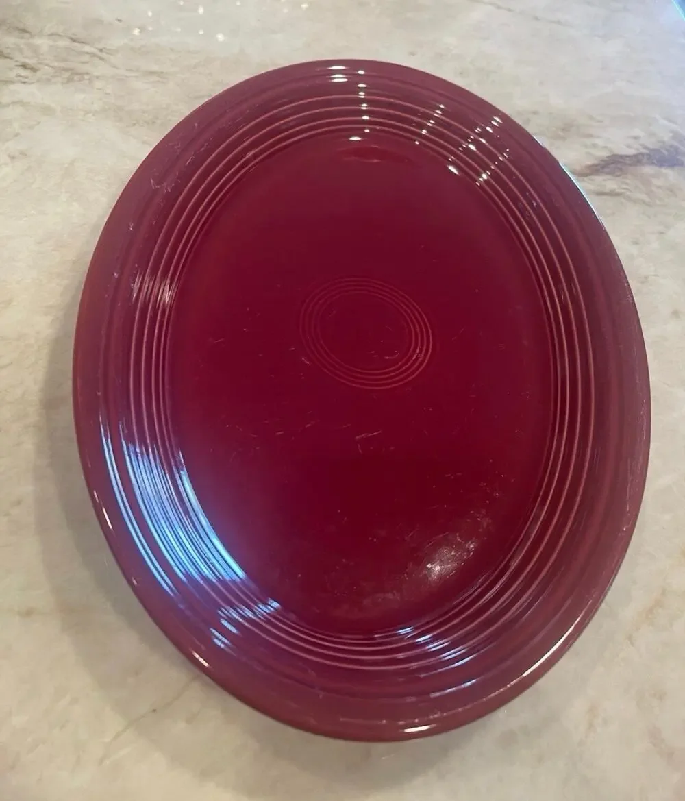 Fiesta ware oval platter claret